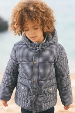 Tartine et Chocolat Doudoune Marine vichy|Enfant Manteaux - Vestes