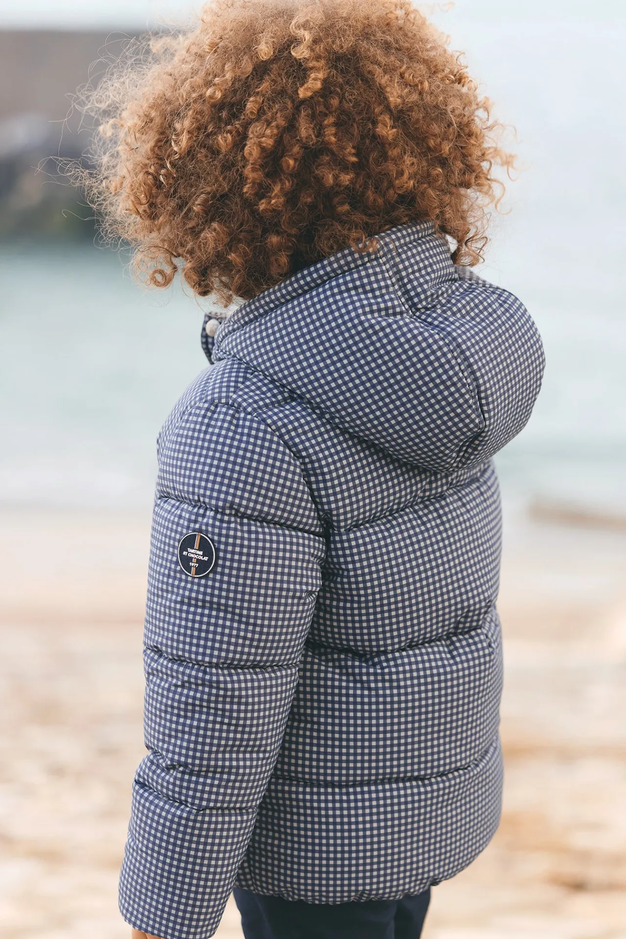 Tartine et Chocolat Doudoune Marine vichy|Enfant Manteaux - Vestes