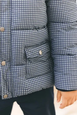 Tartine et Chocolat Doudoune Marine vichy|Enfant Manteaux - Vestes