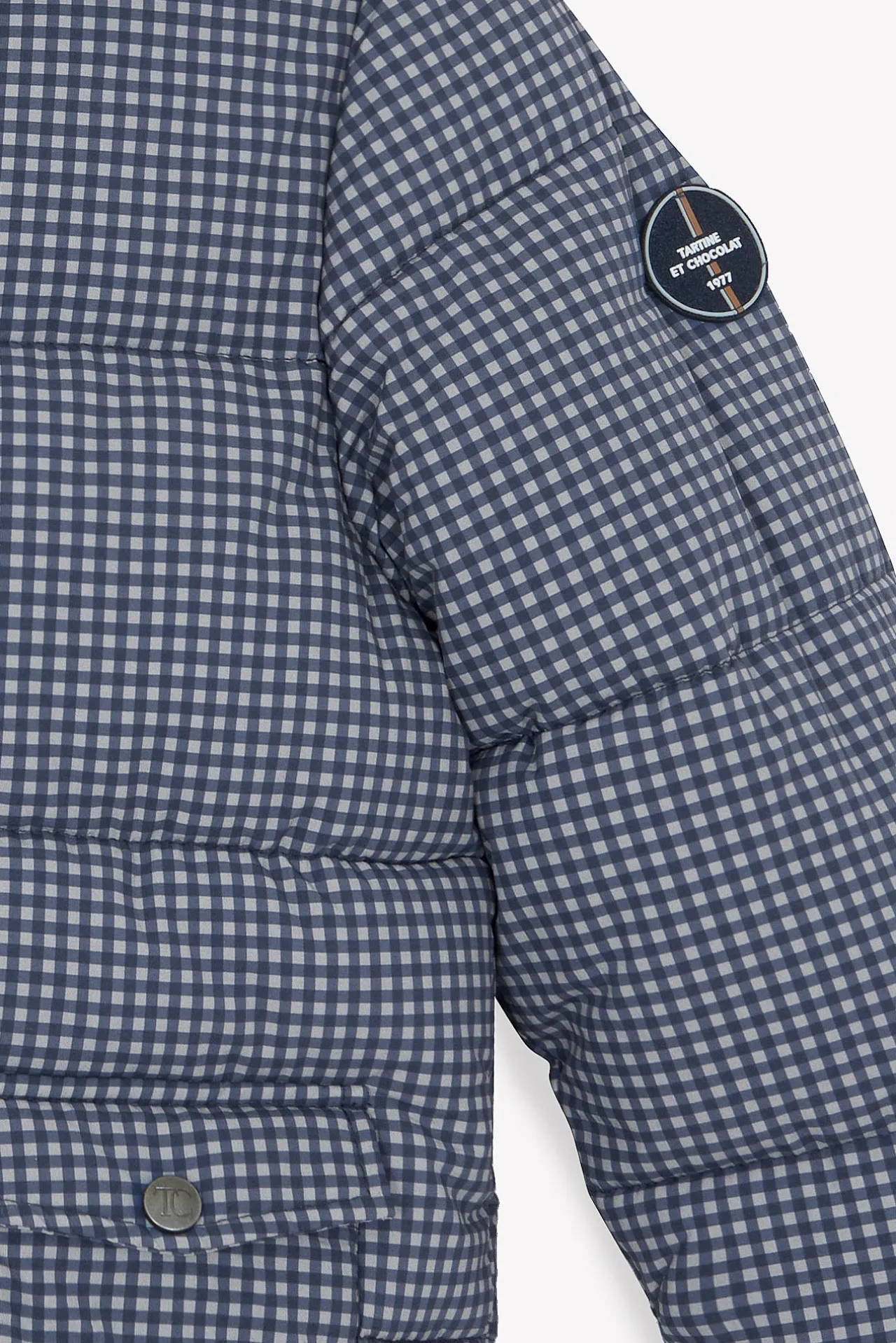 Tartine et Chocolat Doudoune Marine vichy|Enfant Manteaux - Vestes