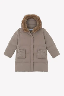 Tartine et Chocolat Doudoune longue Taupe|Enfant Manteaux - Vestes