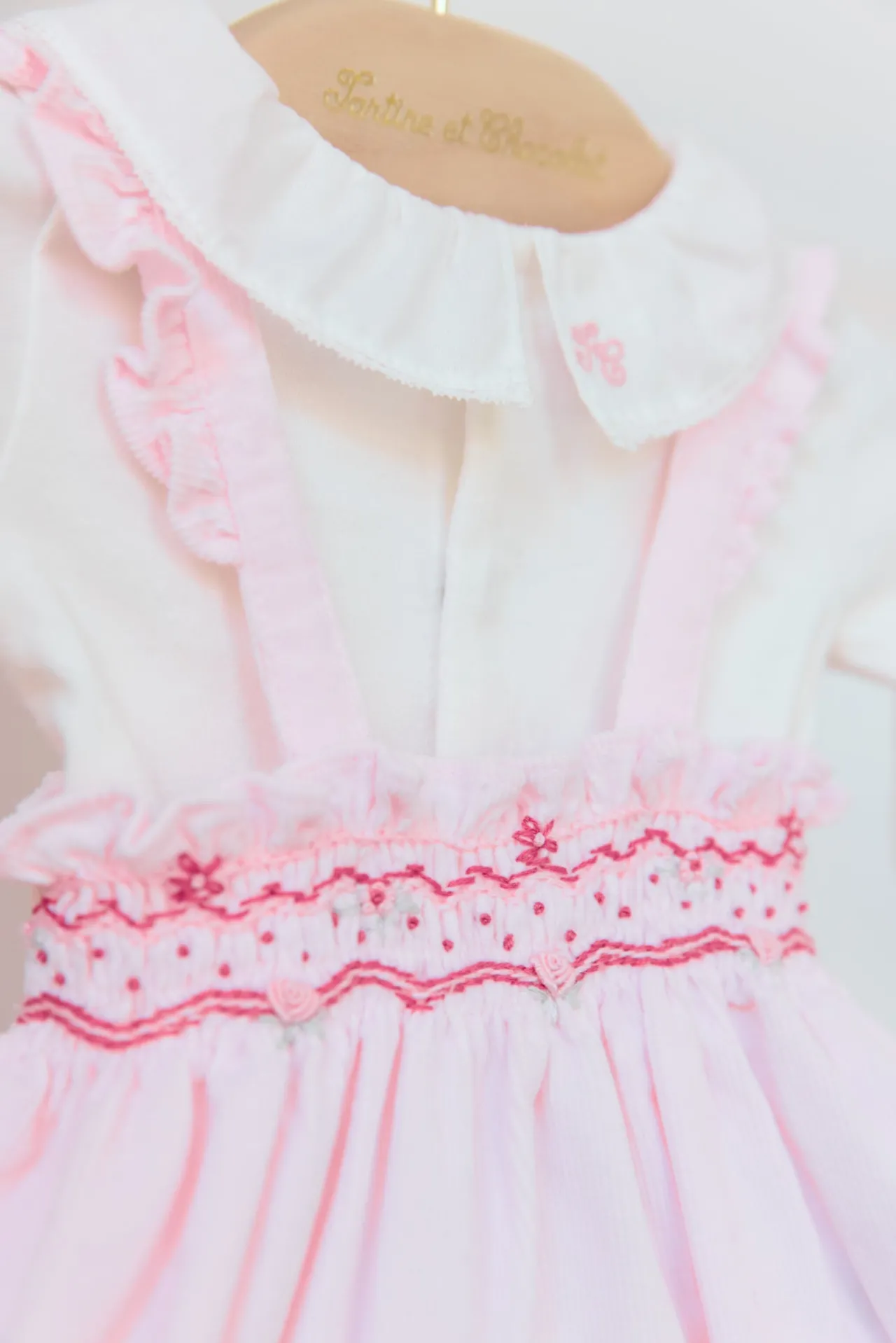 Tartine et Chocolat Ensemble court Rose pâle velours| Robes - Combinaisons - Ensembles