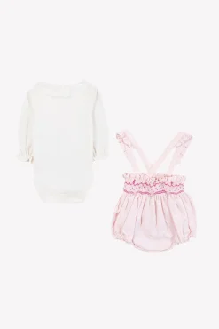 Tartine et Chocolat Ensemble court Rose pâle velours| Robes - Combinaisons - Ensembles