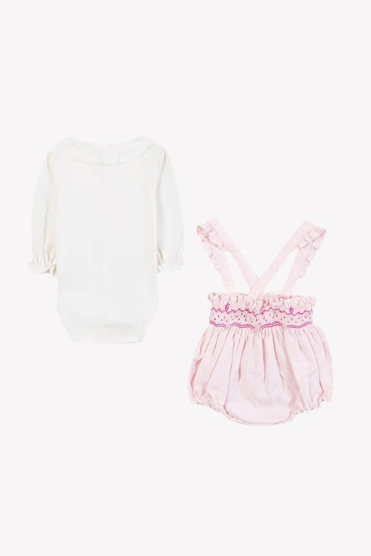 Tartine et Chocolat Ensemble court Rose pâle velours| Robes - Combinaisons - Ensembles