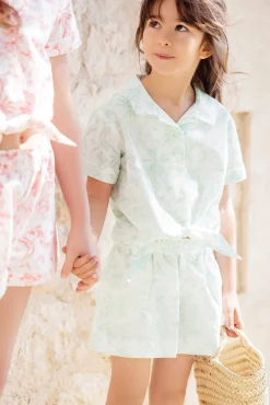 Tartine et Chocolat Ensemble court Vert d'eau inspiration Toile de Jouy|Enfant Ensembles - Combinaisons