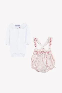 Tartine et Chocolat Ensemble court Ecru fleurs| Robes - Combinaisons - Ensembles