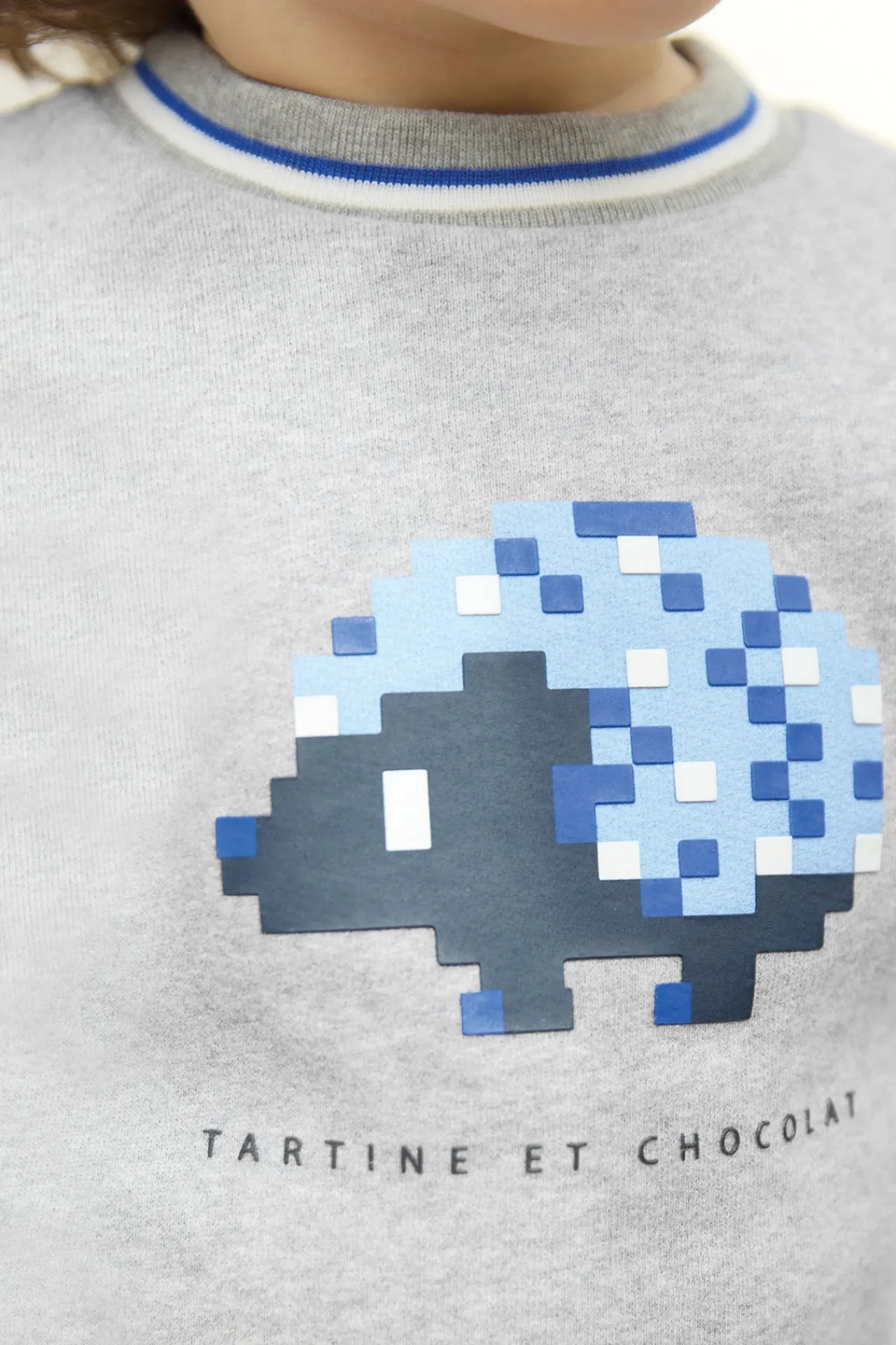 Tartine et Chocolat Ensemble jogging Gris hérisson pixel| Ensembles - Salopettes