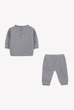 Tartine et Chocolat Ensemble jogging Gris hérisson pixel| Ensembles - Salopettes