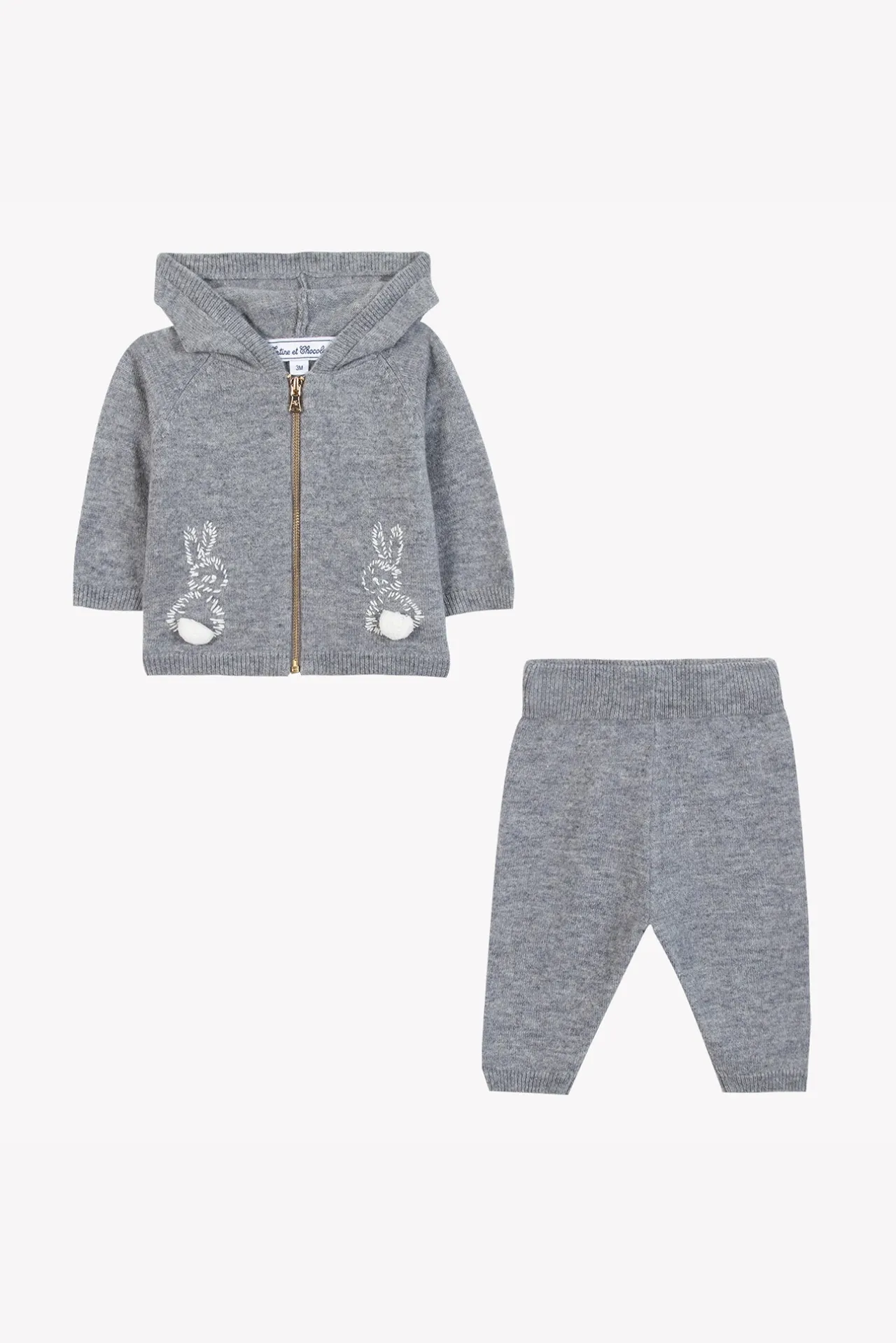 Tartine et Chocolat Ensemble jogging Gris lapin| Ensembles - Salopettes