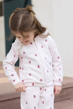 Tartine et Chocolat Ensemble jogging Rose pâle velours| Ensembles - Salopettes