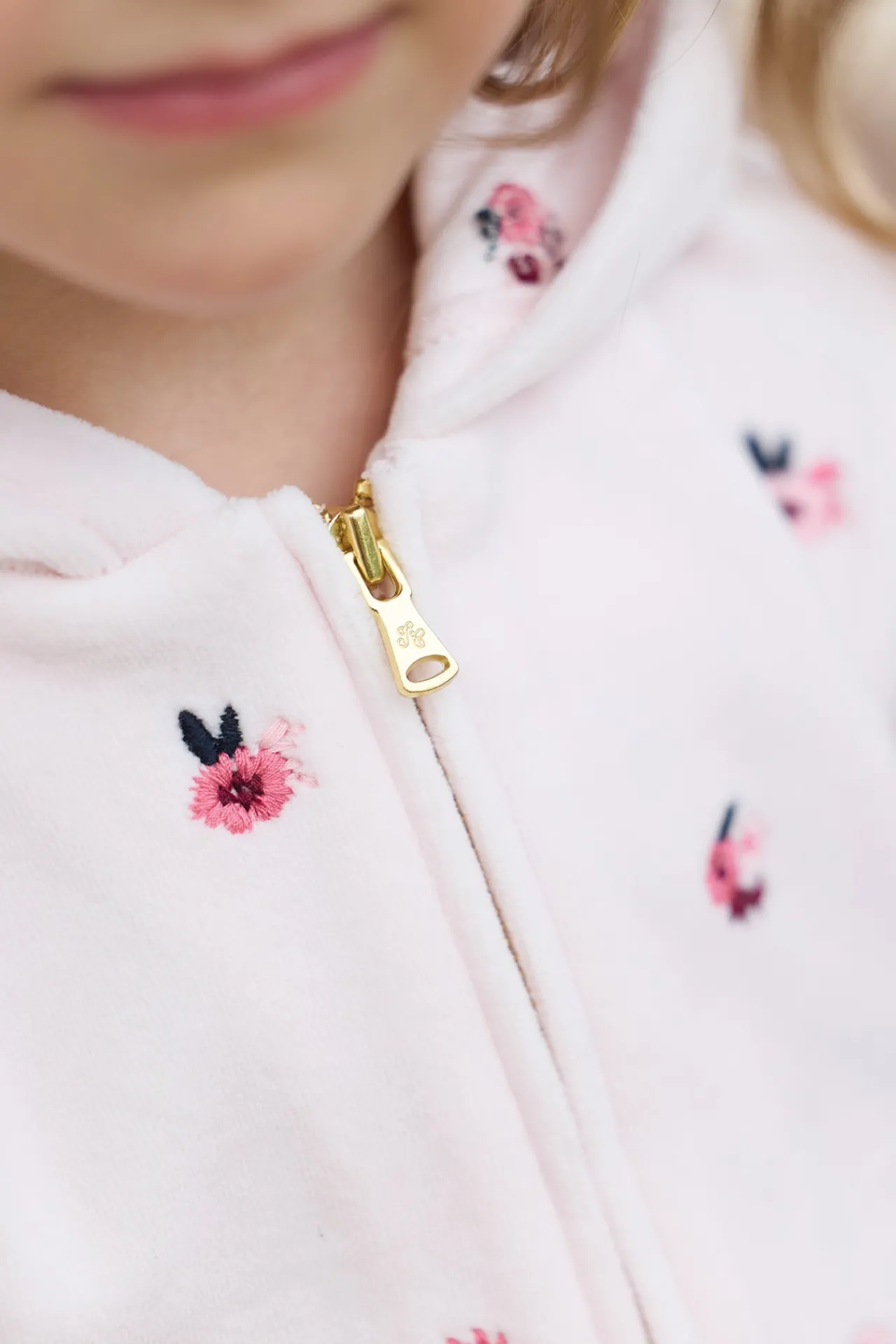 Tartine et Chocolat Ensemble jogging Rose pâle velours| Ensembles - Salopettes