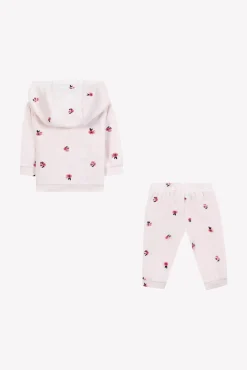 Tartine et Chocolat Ensemble jogging Rose pâle velours| Ensembles - Salopettes
