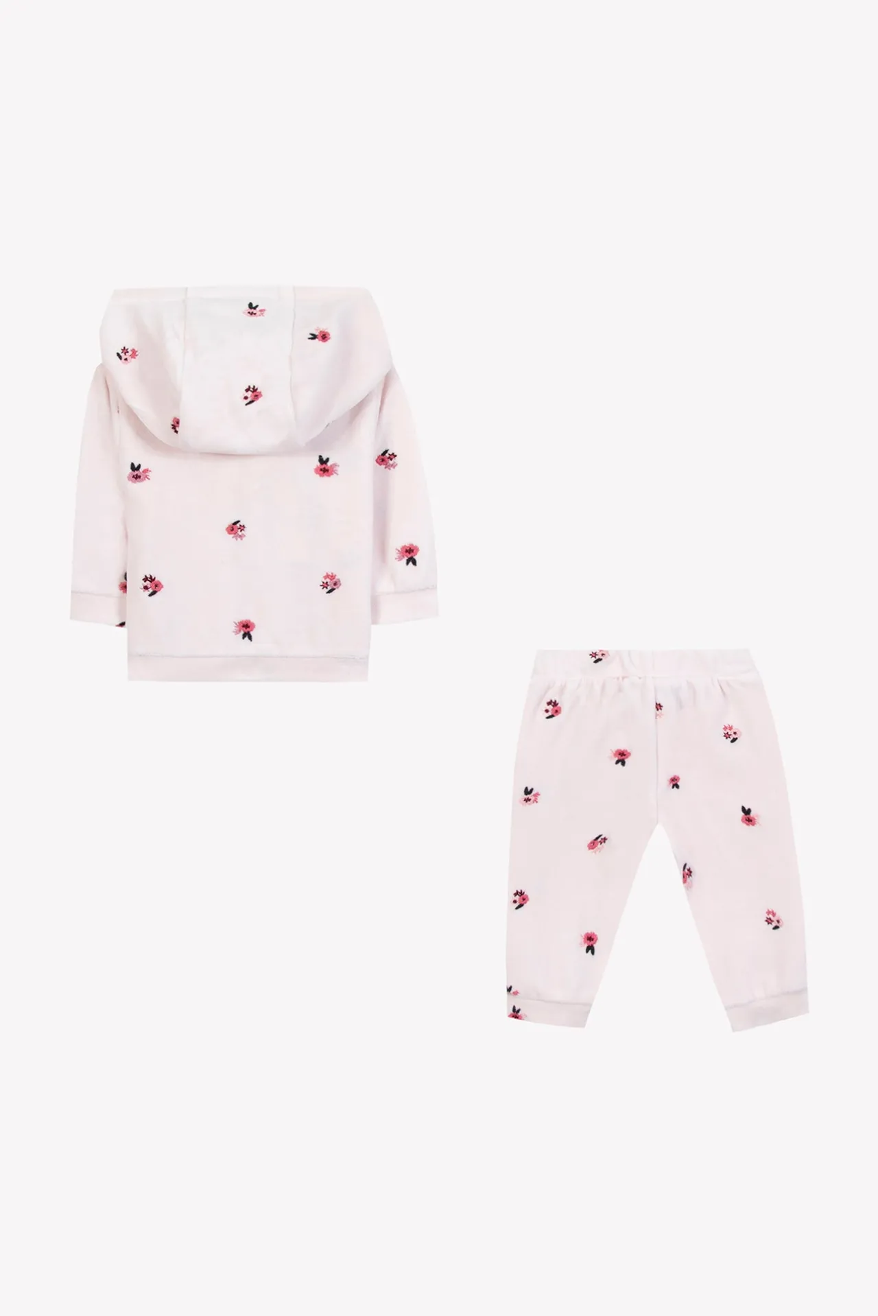 Tartine et Chocolat Ensemble jogging Rose pâle velours| Ensembles - Salopettes
