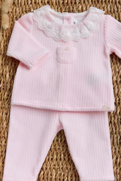 Tartine et Chocolat Ensemble long Rose pâle velours| Robes - Combinaisons - Ensembles