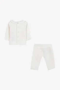 Tartine et Chocolat Ensemble long Ecru velours| Combinaisons - Ensembles - Salopettes|Combinaisons - Ensembles - Salopettes