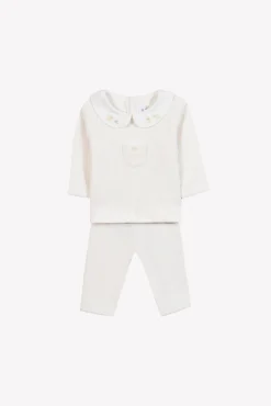 Tartine et Chocolat Ensemble long Ecru velours| Combinaisons - Ensembles - Salopettes|Combinaisons - Ensembles - Salopettes