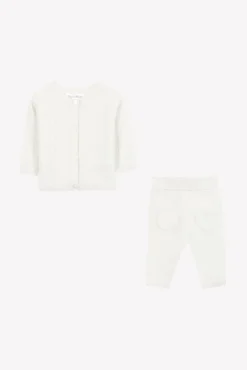 Tartine et Chocolat Ensemble long Ecru torsades| Combinaisons - Ensembles - Salopettes|Combinaisons - Ensembles - Salopettes