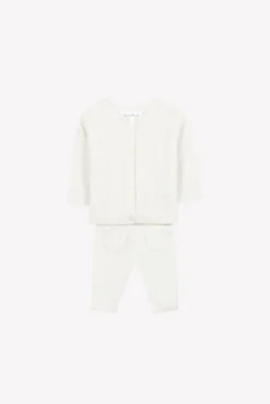 Tartine et Chocolat Ensemble long Ecru torsades| Combinaisons - Ensembles - Salopettes|Combinaisons - Ensembles - Salopettes