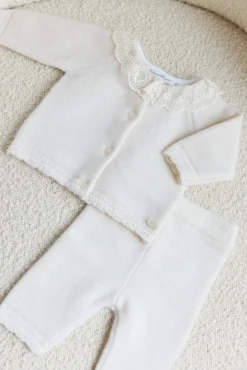 Tartine et Chocolat Ensemble long Ecru col volanté| Robes - Combinaisons - Ensembles