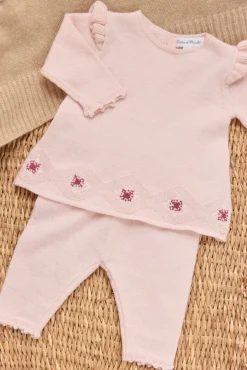 Tartine et Chocolat Ensemble long Rose pâle broderies| Robes - Combinaisons - Ensembles