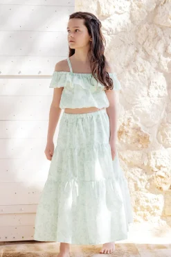 Tartine et Chocolat Ensemble long Vert d'eau inspiration Toile de Jouy|Enfant Ensembles - Combinaisons