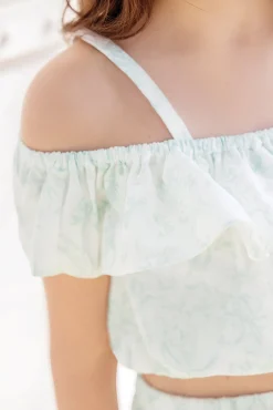 Tartine et Chocolat Ensemble long Vert d'eau inspiration Toile de Jouy|Enfant Ensembles - Combinaisons