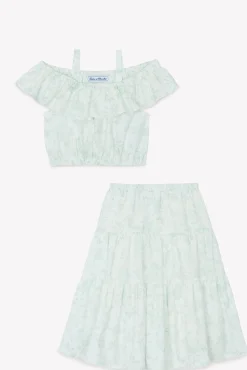Tartine et Chocolat Ensemble long Vert d'eau inspiration Toile de Jouy|Enfant Ensembles - Combinaisons