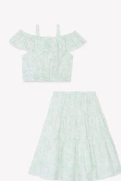 Tartine et Chocolat Ensemble long Vert d'eau inspiration Toile de Jouy|Enfant Ensembles - Combinaisons