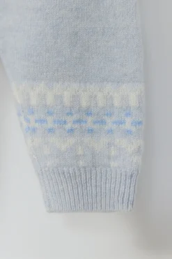 Tartine et Chocolat Ensemble long Bleu chiné jacquard| Combinaisons - Ensembles - Salopettes