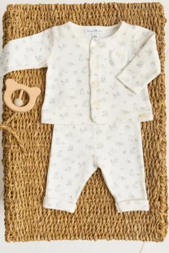 Tartine et Chocolat Ensemble long Ecru lapin| Combinaisons - Ensembles - Salopettes