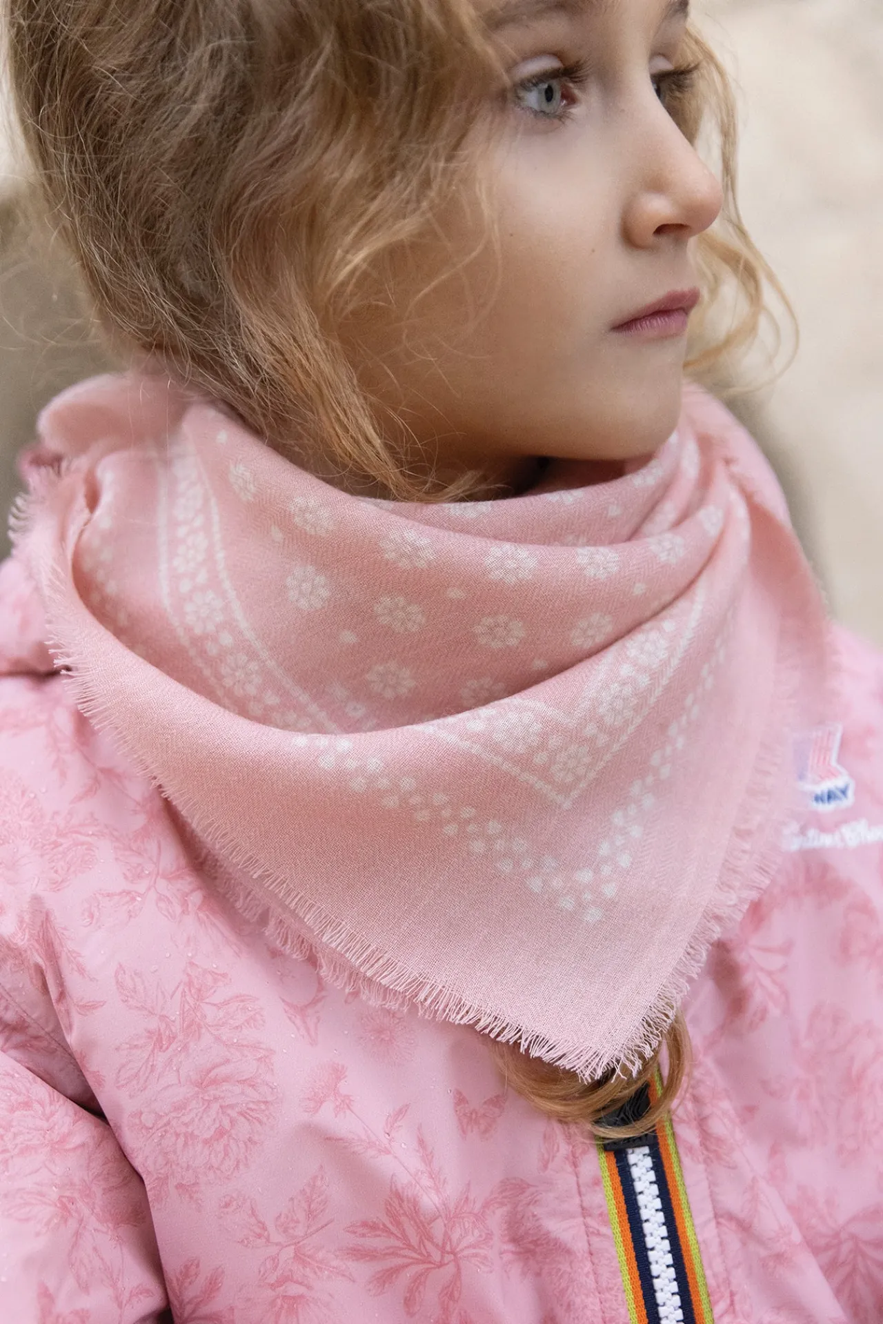 Tartine et Chocolat Foulard Rose Moismont x|Enfant Accessoires