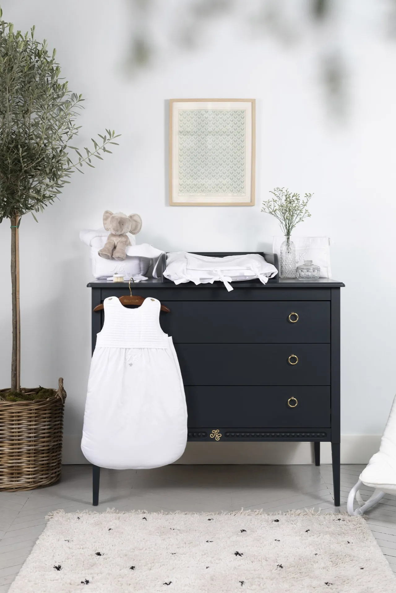 Tartine et Chocolat Gigoteuse Monogramme blanc T1| Monogramme|Gigoteuses - Linges De Lit
