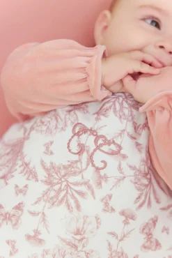 Tartine et Chocolat Gigoteuse T1 Imprimé inspiration Toile de Jouy rose| Toile De Jouy Rose|Gigoteuses - Linges De Lit
