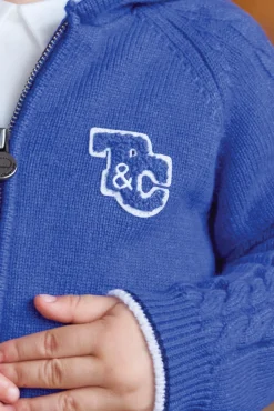 Tartine et Chocolat Gilet Bleu électrique signature TC| Pulls - Gilets - Sweats