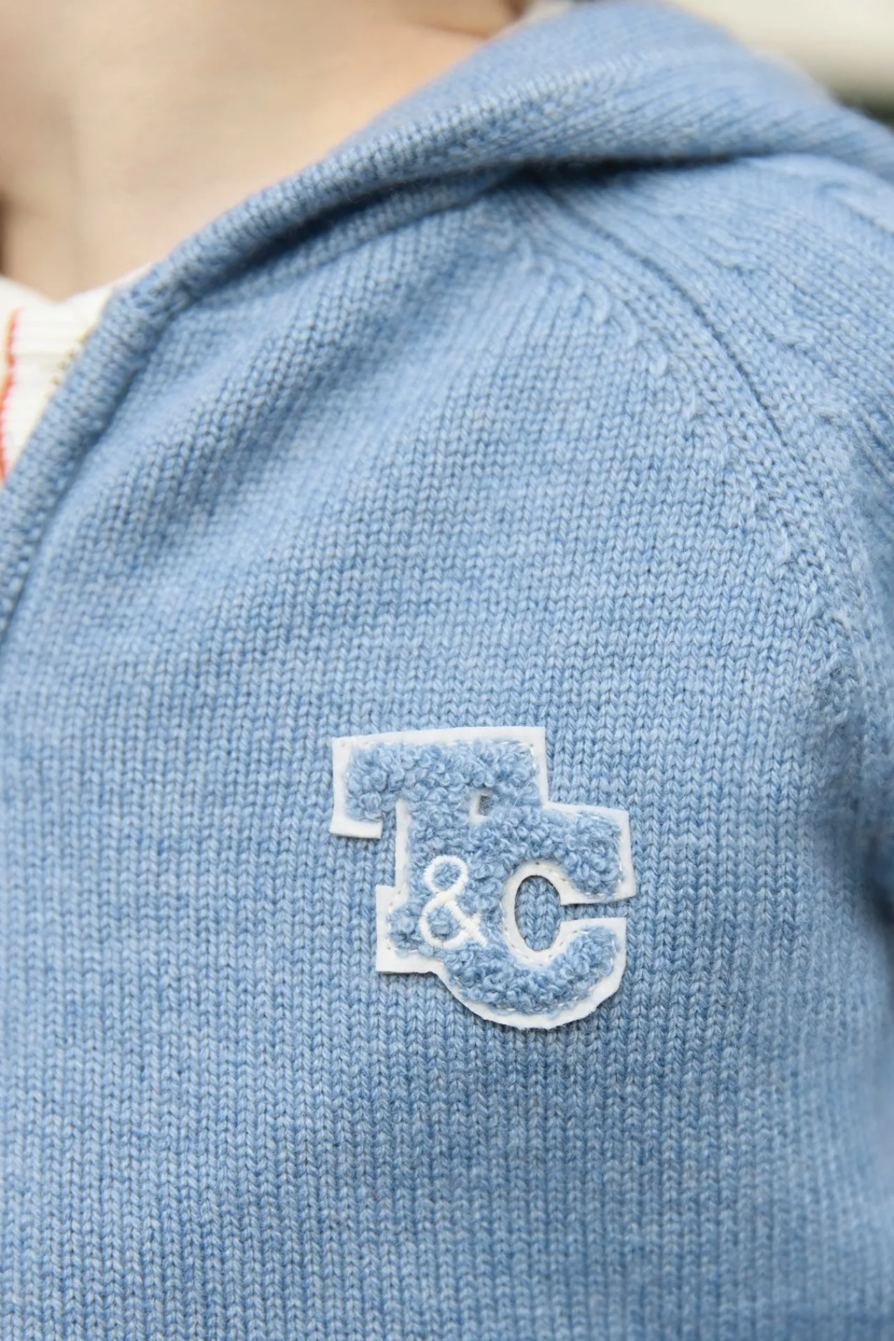 Tartine et Chocolat Gilet Bleu grisé chiné signature TC| Pulls - Gilets - Sweats