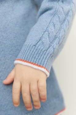 Tartine et Chocolat Gilet Bleu grisé chiné signature TC| Pulls - Gilets - Sweats