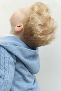 Tartine et Chocolat Gilet Bleu grisé chiné signature TC| Pulls - Gilets - Sweats