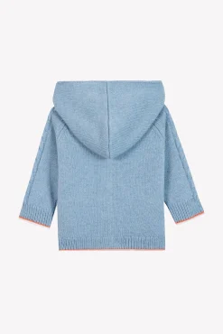 Tartine et Chocolat Gilet Bleu grisé chiné signature TC| Pulls - Gilets - Sweats