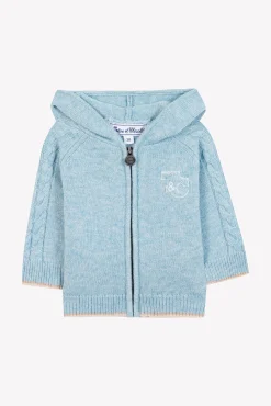 Tartine et Chocolat Gilet Bleu glacier chiné signature TC| Pulls - Gilets - Sweats