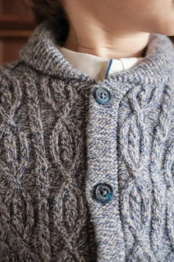 Tartine et Chocolat Gilet Marine col châle maille torsadée| Pulls - Gilets - Sweats