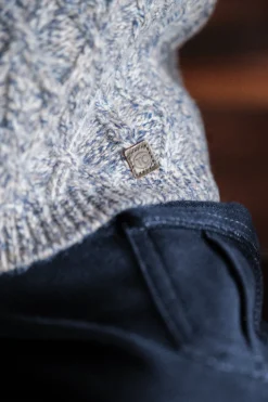Tartine et Chocolat Gilet Marine col châle maille torsadée| Pulls - Gilets - Sweats