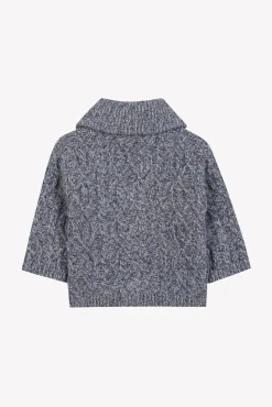 Tartine et Chocolat Gilet Marine col châle maille torsadée| Pulls - Gilets - Sweats