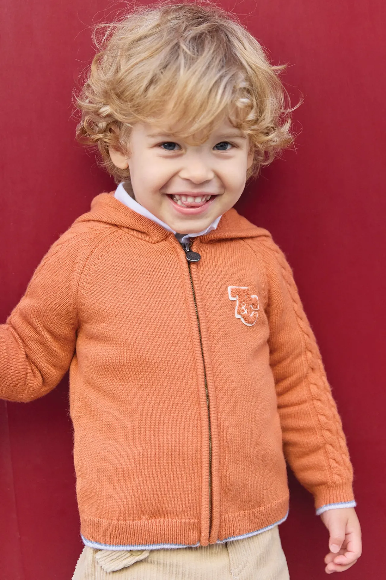Tartine et Chocolat Gilet Rouille signature TC| Pulls - Gilets - Sweats