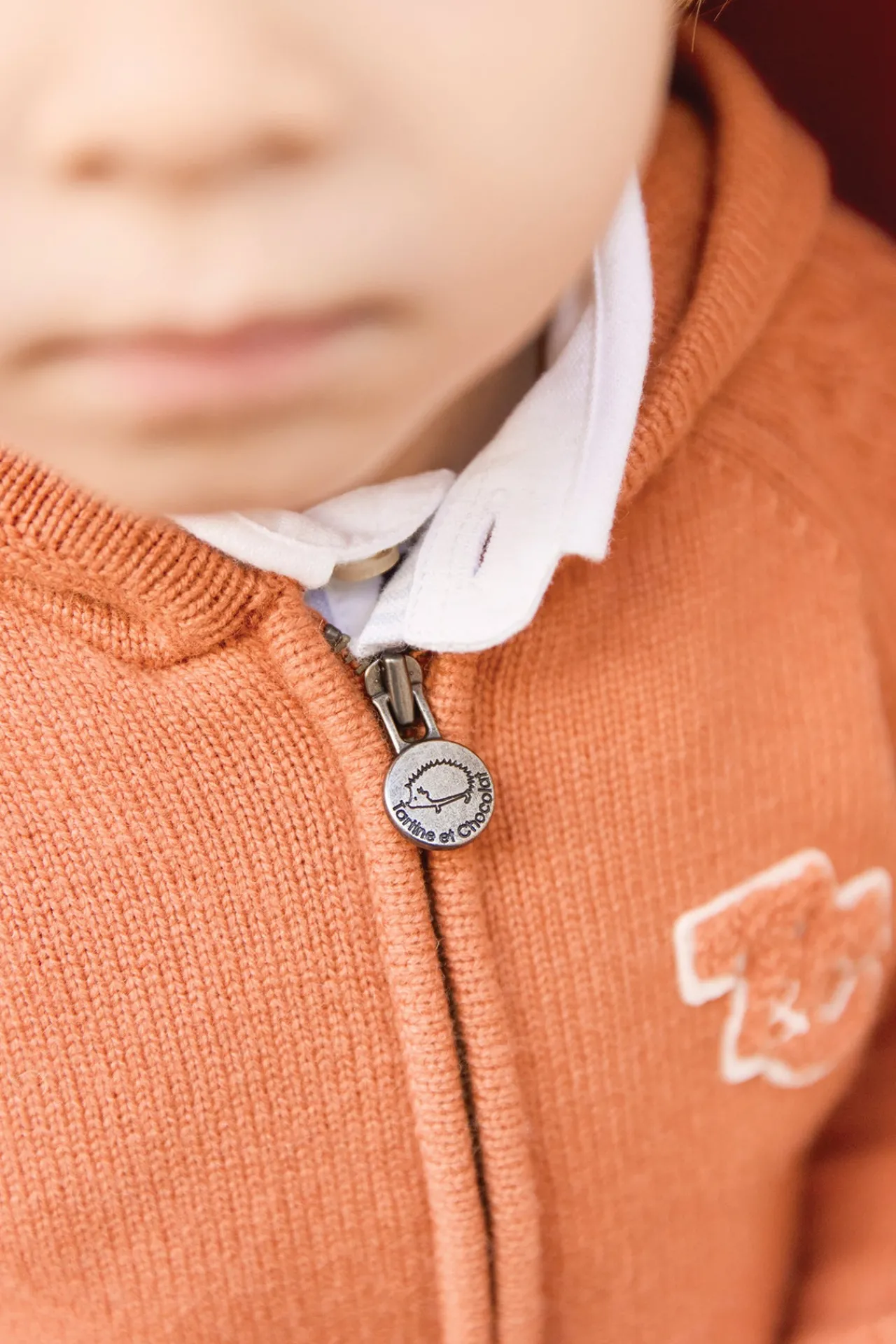 Tartine et Chocolat Gilet Rouille signature TC| Pulls - Gilets - Sweats