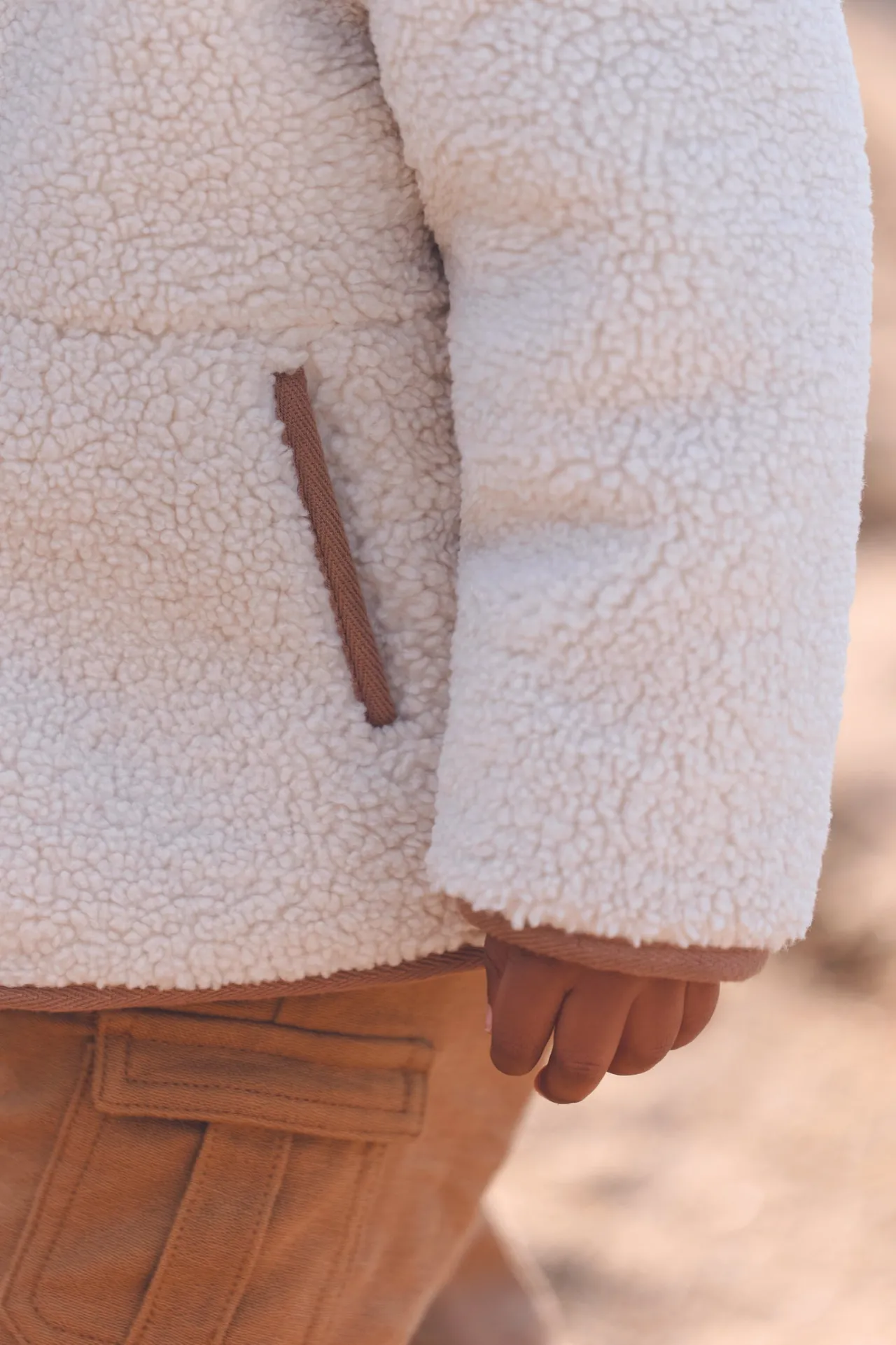 Tartine et Chocolat Gilet Beige imitation fourrure mouton| Manteaux - Pilotes|Pulls - Gilets - Sweats