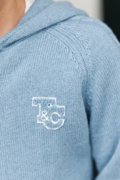 Tartine et Chocolat Gilet Bleu grisé chiné signature TC|Enfant Pulls - Gilets - Sweats