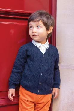 Tartine et Chocolat Gilet Marine 100% cachemire| Pulls - Gilets - Sweats