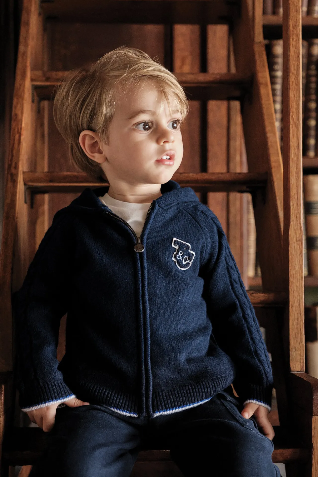 Tartine et Chocolat Gilet Marine signature TC| Pulls - Gilets - Sweats