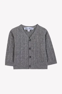 Tartine et Chocolat Gilet Gris chiné 100% cachemire| Pulls - Gilets - Sweats