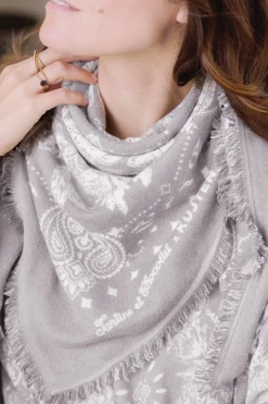 Tartine et Chocolat Grand Foulard Taupe Kujten x|Enfant Accessoires|Accessoires